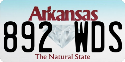 AR license plate 892WDS
