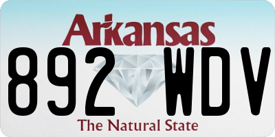 AR license plate 892WDV
