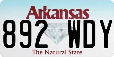 AR license plate 892WDY