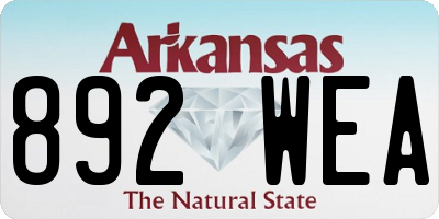 AR license plate 892WEA