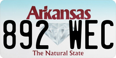 AR license plate 892WEC