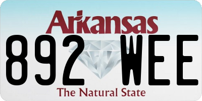 AR license plate 892WEE
