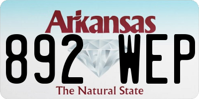 AR license plate 892WEP