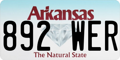 AR license plate 892WER