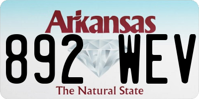 AR license plate 892WEV
