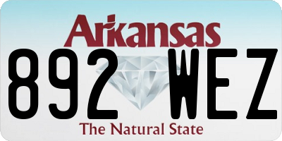 AR license plate 892WEZ