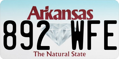 AR license plate 892WFE