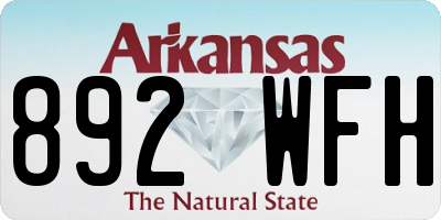 AR license plate 892WFH