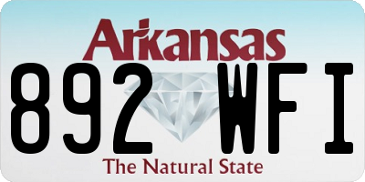 AR license plate 892WFI