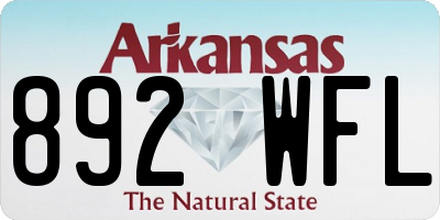 AR license plate 892WFL
