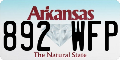 AR license plate 892WFP