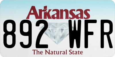 AR license plate 892WFR