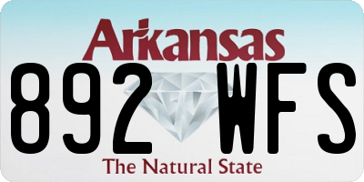 AR license plate 892WFS