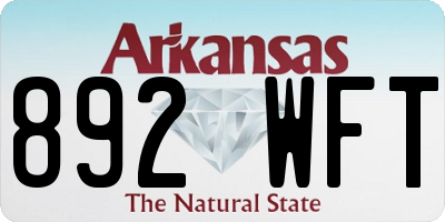 AR license plate 892WFT