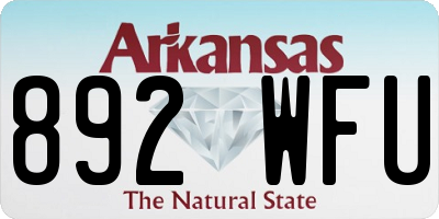 AR license plate 892WFU
