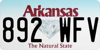 AR license plate 892WFV