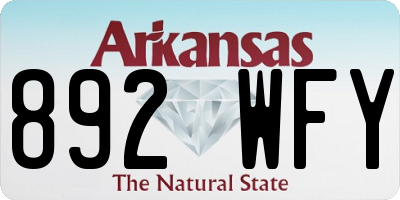 AR license plate 892WFY