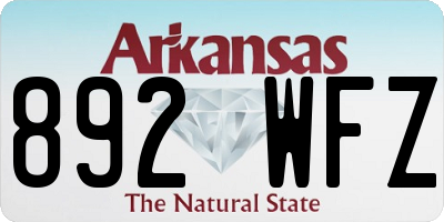AR license plate 892WFZ