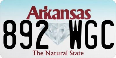 AR license plate 892WGC