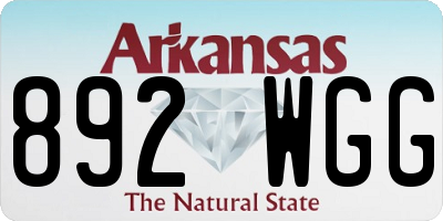 AR license plate 892WGG