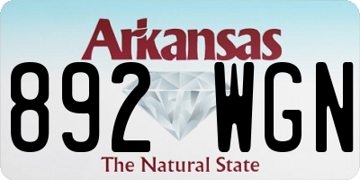 AR license plate 892WGN