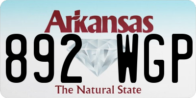AR license plate 892WGP