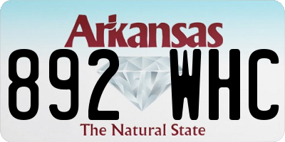 AR license plate 892WHC