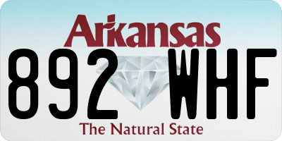 AR license plate 892WHF
