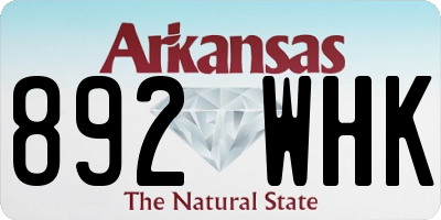 AR license plate 892WHK
