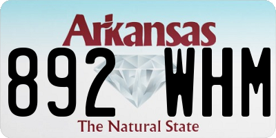 AR license plate 892WHM