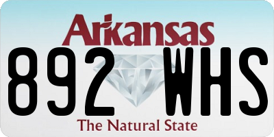 AR license plate 892WHS