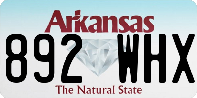 AR license plate 892WHX