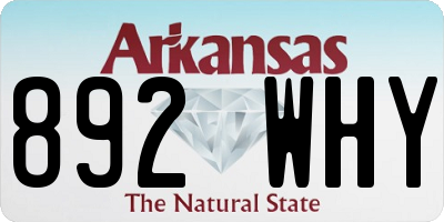 AR license plate 892WHY