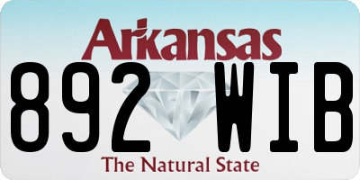 AR license plate 892WIB