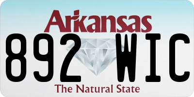 AR license plate 892WIC