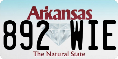 AR license plate 892WIE