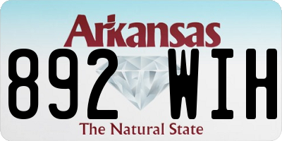 AR license plate 892WIH