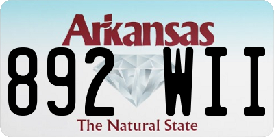 AR license plate 892WII