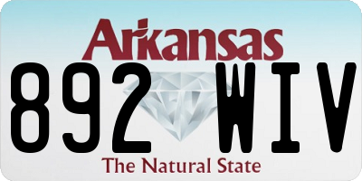 AR license plate 892WIV