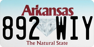 AR license plate 892WIY