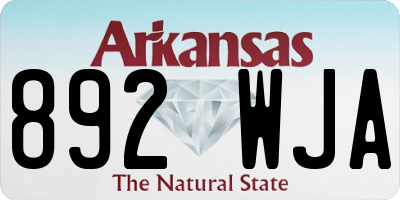 AR license plate 892WJA