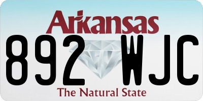 AR license plate 892WJC