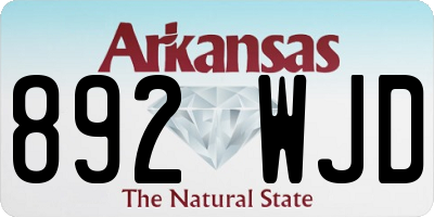 AR license plate 892WJD
