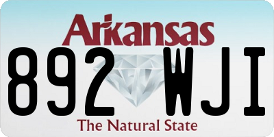 AR license plate 892WJI