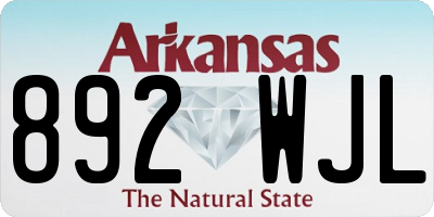 AR license plate 892WJL