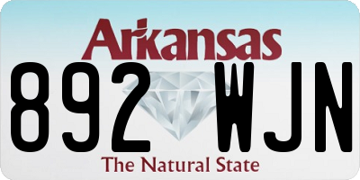 AR license plate 892WJN