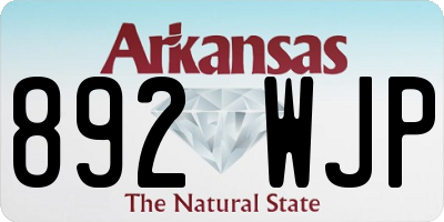 AR license plate 892WJP