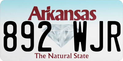 AR license plate 892WJR