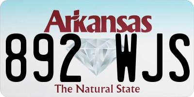 AR license plate 892WJS