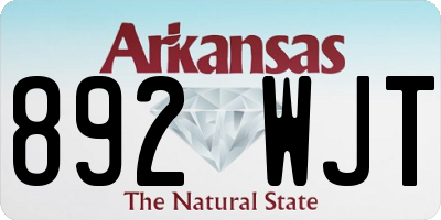 AR license plate 892WJT
